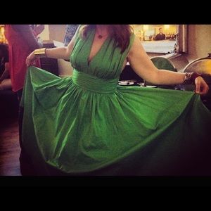 Anthropologie Tracy Reese Green Party Dress